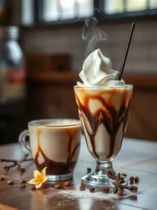 Café con helado de vainilla: un placer refrescante e irresistible